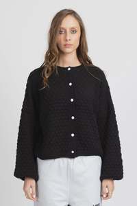 Honeycomb Cardi - Black