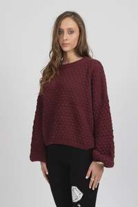 Honeycomb Knit - Merlot