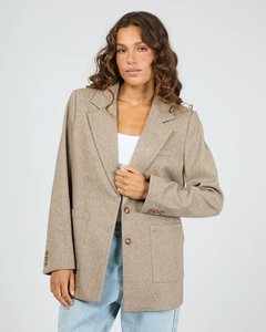 Womens: Opal Textured Blazer - Brown