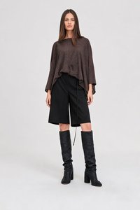 Ribbon Lucent Sweater - Chocolate