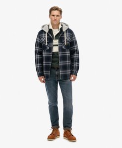 Surplus Hooded Check Shirt - Navy Window Check