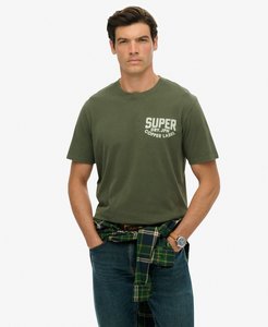 Mens: Work Logo Loose Tee - Ivy Green