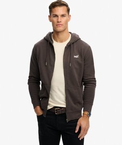 Essential Logo Zip Hoodie HB - Carbon Black