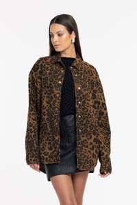 Womens Jackets: Run Wild Jacket - Brown Leopard
