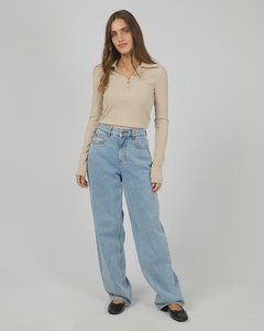 Womens Tops: Aria Knit Long Sleeve Top - Oat