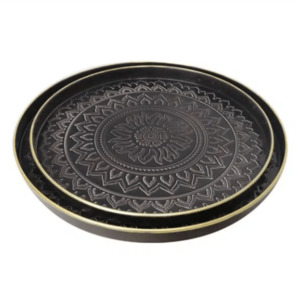 Homewares: Cotton Tray in Aztec - Large