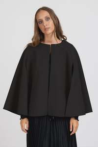 Womens Jackets: Coco Cape - Black