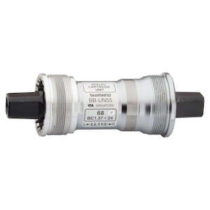 Square Taper: Shimano UN55 68mm Shell Square Taper Bottom Bracket - English Thread