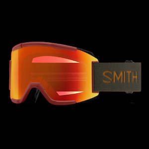 Snow Goggles: Smith Squad - Ironwood ChromaPop Everyday Red Mirror /Yellow