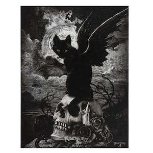 Canvas Prints: Nine lives of Poe Alchemy canvas