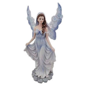 Resin Figurines: Wedding fairy blue bubble