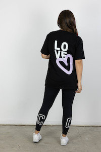 Sale: SERENITY TEE BLACK/PURPLE