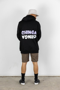 Mens Hoodies: ORZO HOODY BLACK/PURPLE