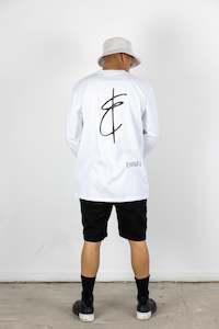 Mens Longsleeves: NEWPORT LONGSLEEVE TEE WHITE