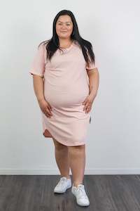 Bargins: *CLASSIC TEE DRESS DUSTY PINK