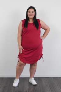 Bargins: *EVERLY SINGLET DRESS BURGUNDY