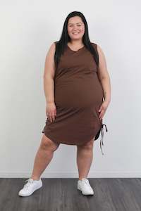 Bargins: *EVERLY SINGLET DRESS BROWN