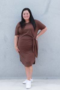 Bargins: *SADIE SIDE KNOT DRESS BROWN