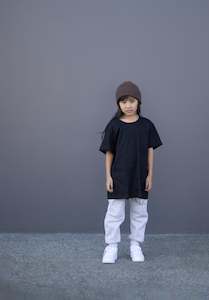 Kids T Shirts: LAURA POCKET TEE BLACK BASIC