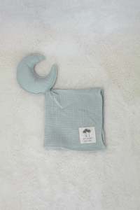 All Kids: Moon Comforter Pale Blue
