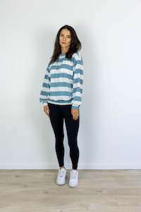 COASTAL STRIPE LONGSLEEVE TEAL