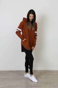 Womens Hoodies: VARSITY HOODY RUST (PRE -ORDER)