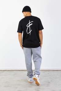 Mens T Shirt: LOGAN TEE BLACK