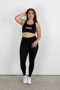Activewear: NEO ACTIVEWEAR BRA BLACK/PINK SAMPLE