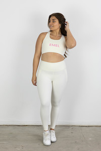 Activewear: NEO ACTIVEWEAR BRA ECRU/PINK SAMPLE