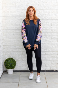 Womens Longsleeves: SIENNA LS TEE NAVY