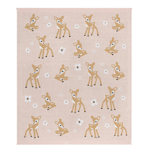 Products: 100% Cotton Whimsical Blush Fawn Baby Blanket