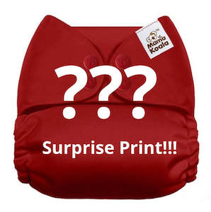 pocket nappy: Mama Koala OSFM Pocket Nappy with inserts - Surprise print!