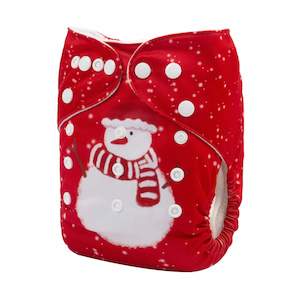 pocket nappy: OSFM Pocket Nappy - QD58A (Limited CHRISTMAS PRINT)