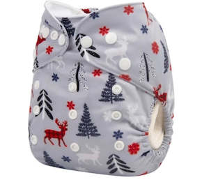 OSFM Pocket Nappy - QD35 (Limited Christmas Print)