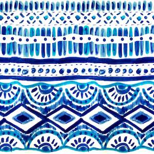 Bare And Boho: Bare and Boho Newborn Cover - BLUE IKAT