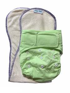 Velcro Osfm Nappies: Velcro OSFM Pocket Nappy - VB23 with Double Hourglass Insert COMBO