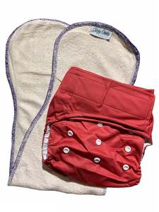 Velcro Osfm Nappies: Velcro OSFM Pocket Nappy - VB36 with Double Hourglass Insert COMBO