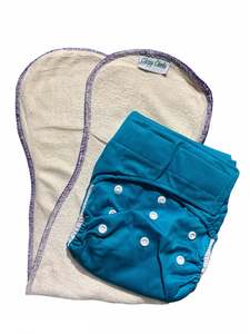 Velcro Osfm Nappies: Velcro OSFM Pocket Nappy - VB37 with Double Hourglass Insert COMBO