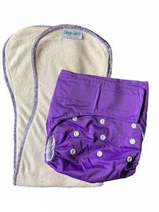Velcro Osfm Nappies: Velcro OSFM Pocket Nappy - VB15 with Double Hourglass Insert COMBO