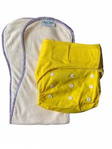 Velcro OSFM Pocket Nappy - VB12 with Double Hourglass Insert COMBO