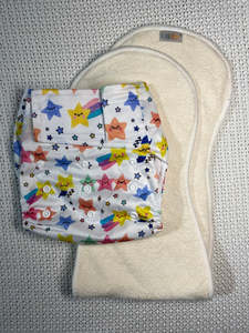 Velcro Osfm Nappies: Velcro OSFM Pocket Nappy - VH283A with Double Hourglass Insert COMBO