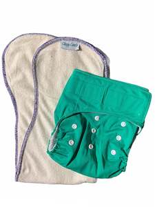 Velcro Osfm Nappies: Velcro OSFM Pocket Nappy - VB30 with Double Hourglass Insert COMBO