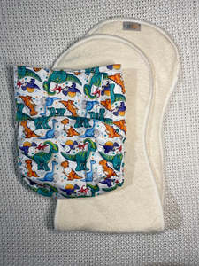 Velcro Osfm Nappies: Velcro OSFM Pocket Nappy - VH272A with Double Hourglass Insert COMBO