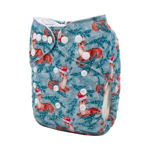 Alva Osfm Pocket Nappies 1: OSFM Pocket Nappy - QD52A (Limited CHRISTMAS PRINT)