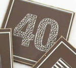 Birthday chocolates - designed and handmade in by Chocolates Are Us: 40th design chocolates - singles
