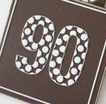 Birthday chocolates - designed and handmade in by Chocolates Are Us: 90th design chocolates - singles