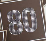 Birthday chocolates - designed and handmade in by Chocolates Are Us: 80th design chocolates - singles