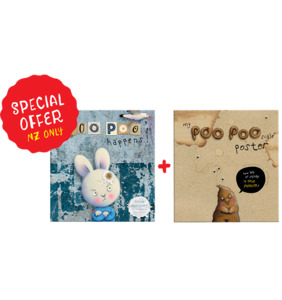 Poo Poo Happens hardcover book AND Poo Poo Scale Poster Pack speical bundle - Trace Moroney
