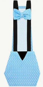 Chicken Diaper Blue Polka Dot