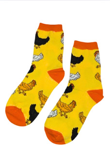 Whats New: Chicken socks - (orange & yellow)